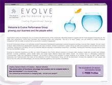 Tablet Screenshot of evolveperformancegroup.com.au